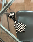 ANDREW MACKENZIE Black & White Badge Brooch