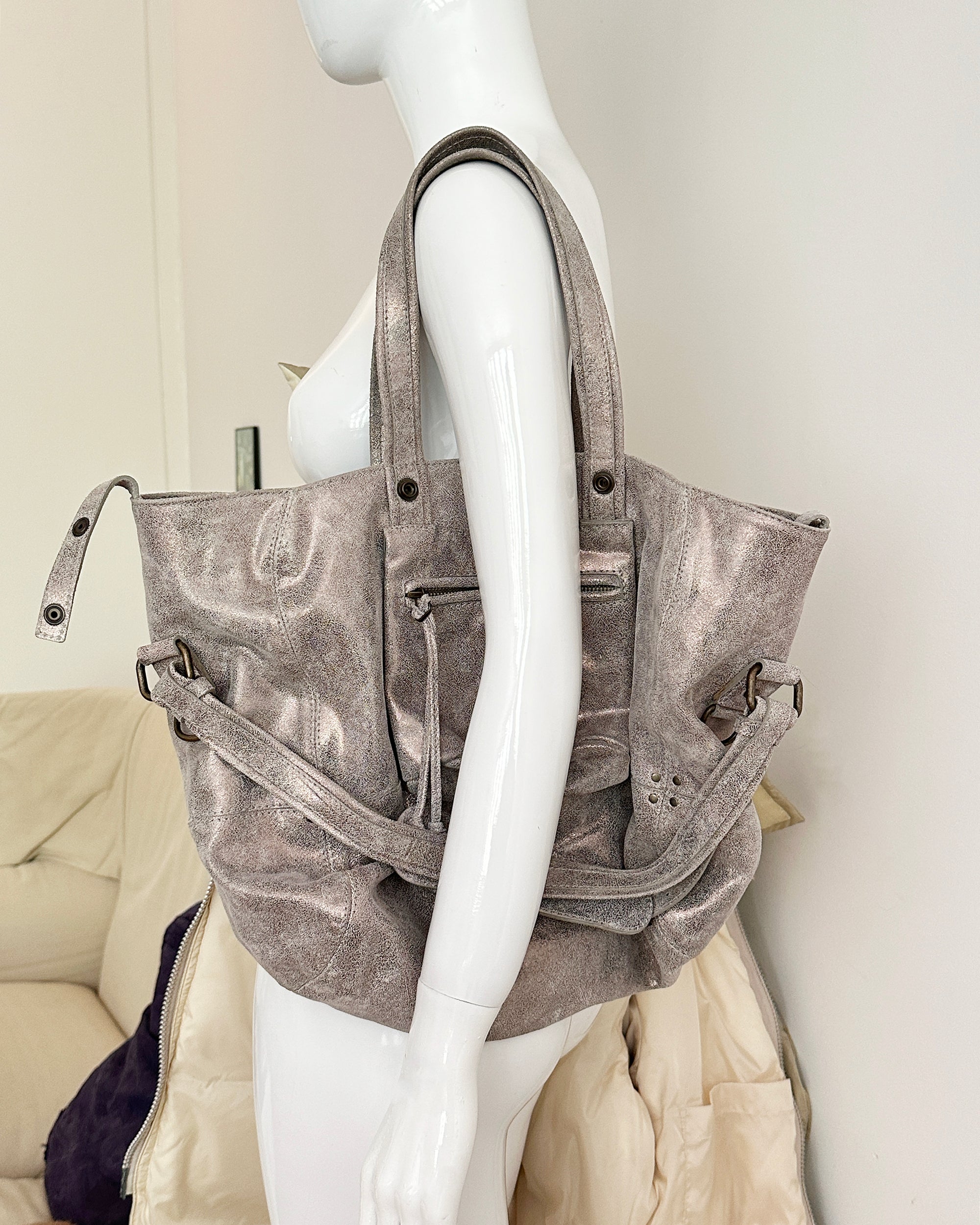 JEROME DREYFUSS Billy M Bag in Distressed Leather