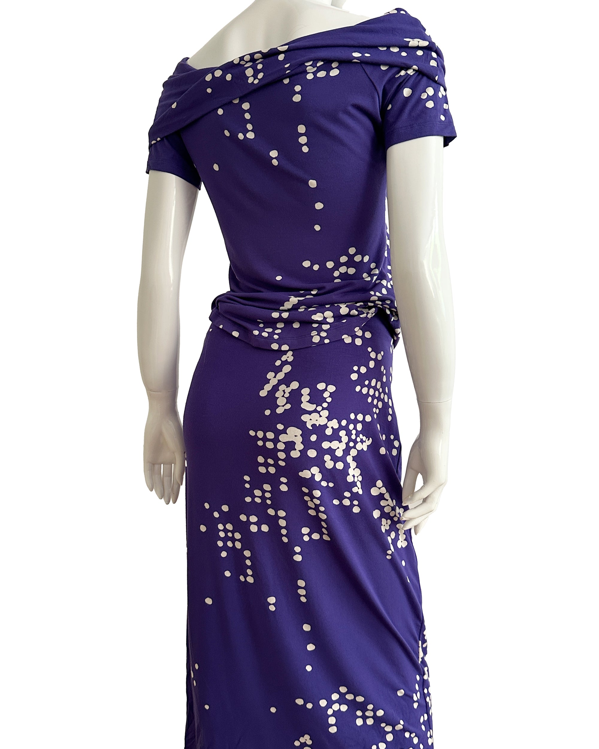 Celeste Purple Drape Ensemble