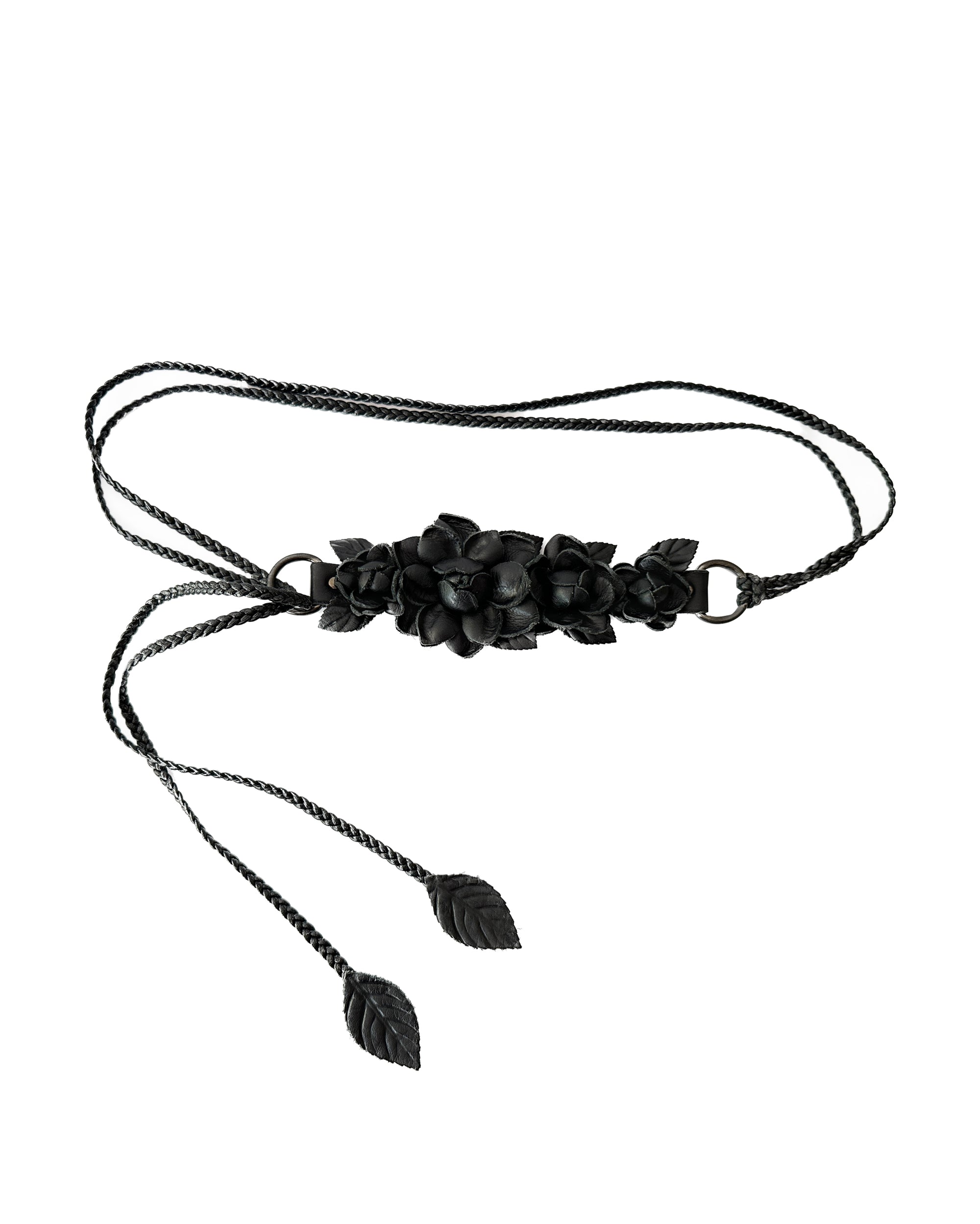 Leather flower belt/necklace