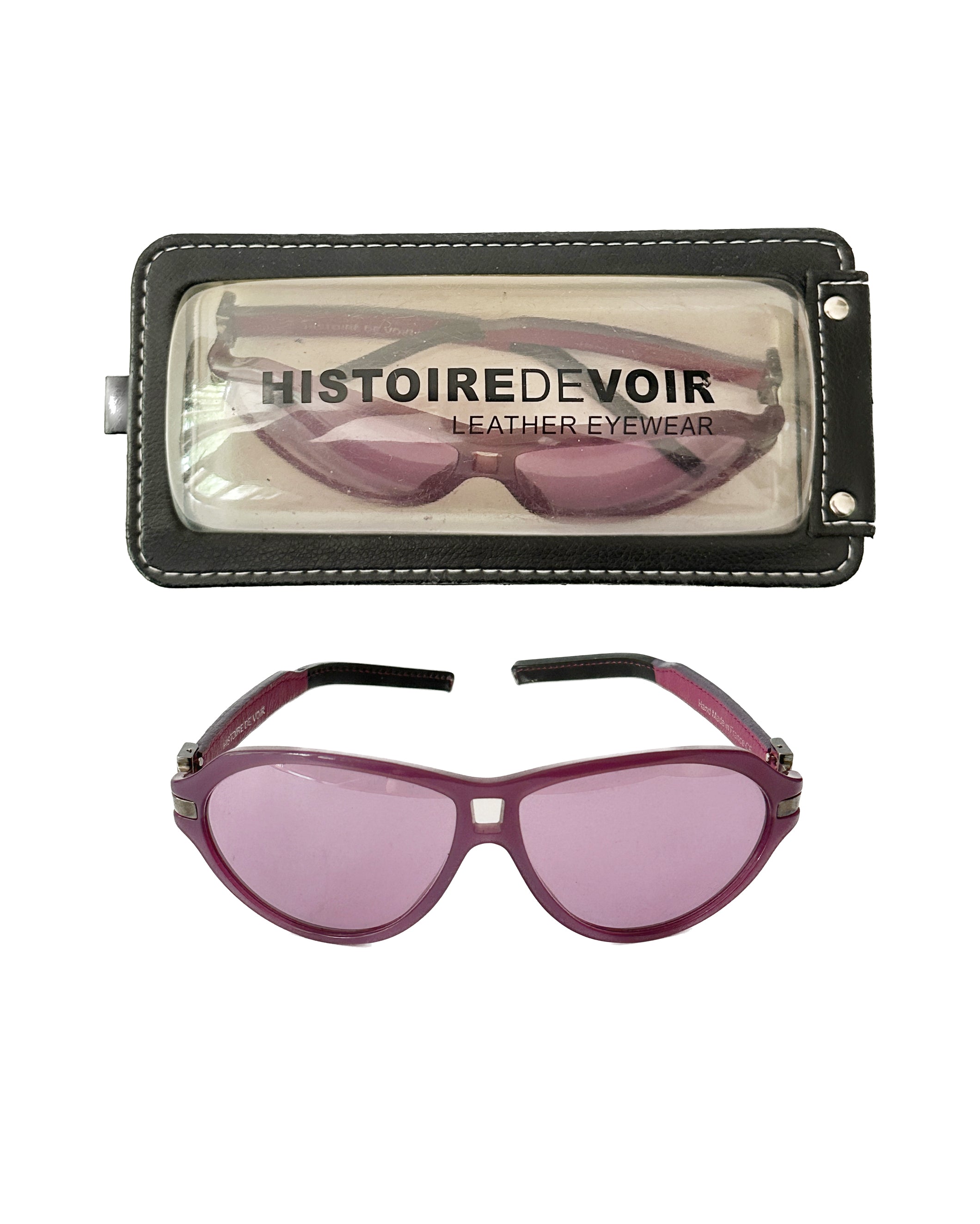 HISTORIE DE VOIR Leather Pink Sunglasses – Archive Club