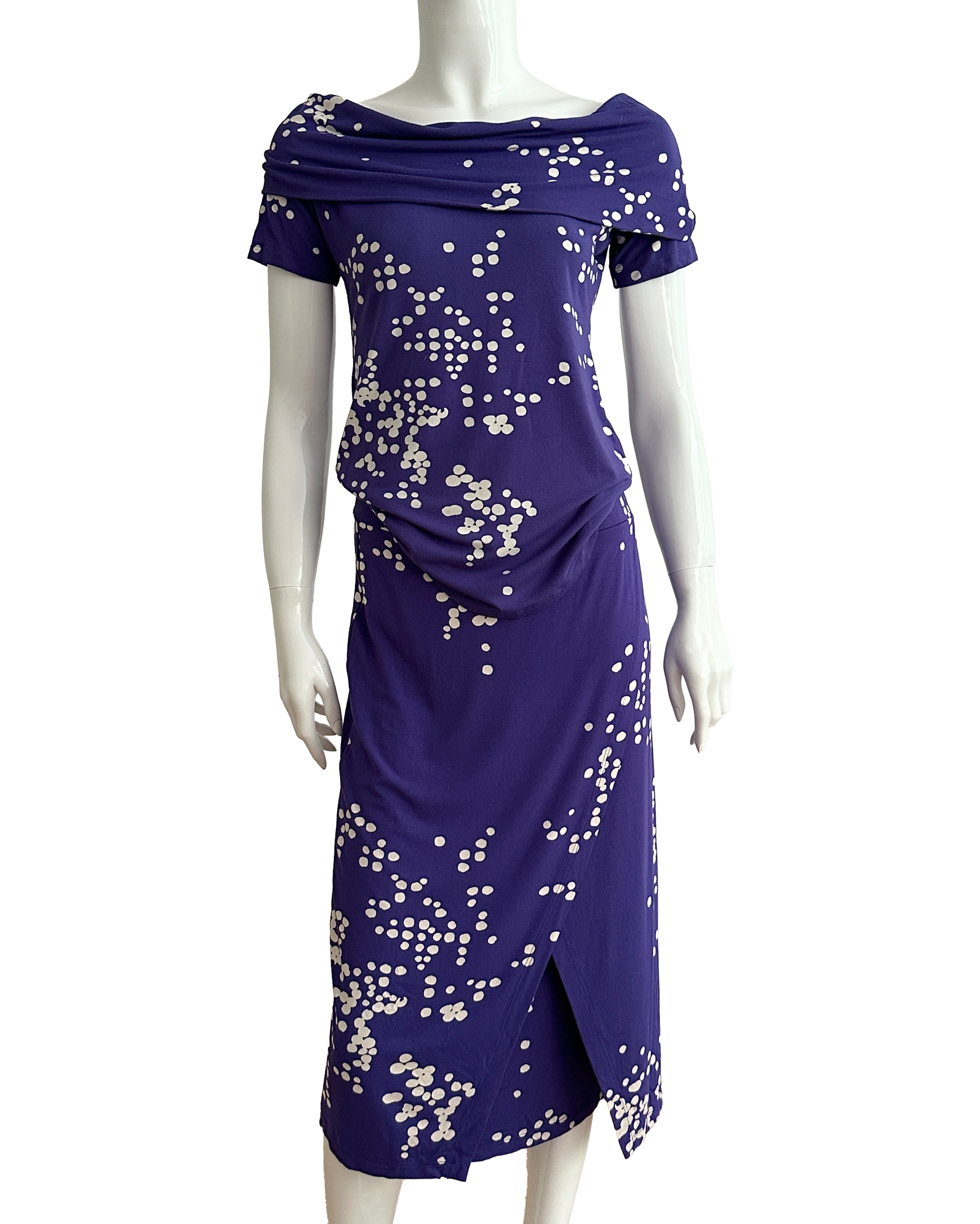 Celeste Purple Drape Ensemble