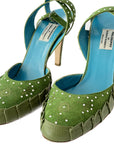 PHILOSOPHY DI ALBERTA FERRETTI Leather Crystals Heels 39