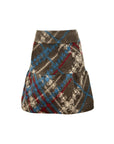 YUKI TORII INTERNATIONAL Plaid Wool Skirt S/M