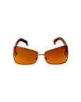 HISTORIE DE VOIR Orange Leather Sunglasses