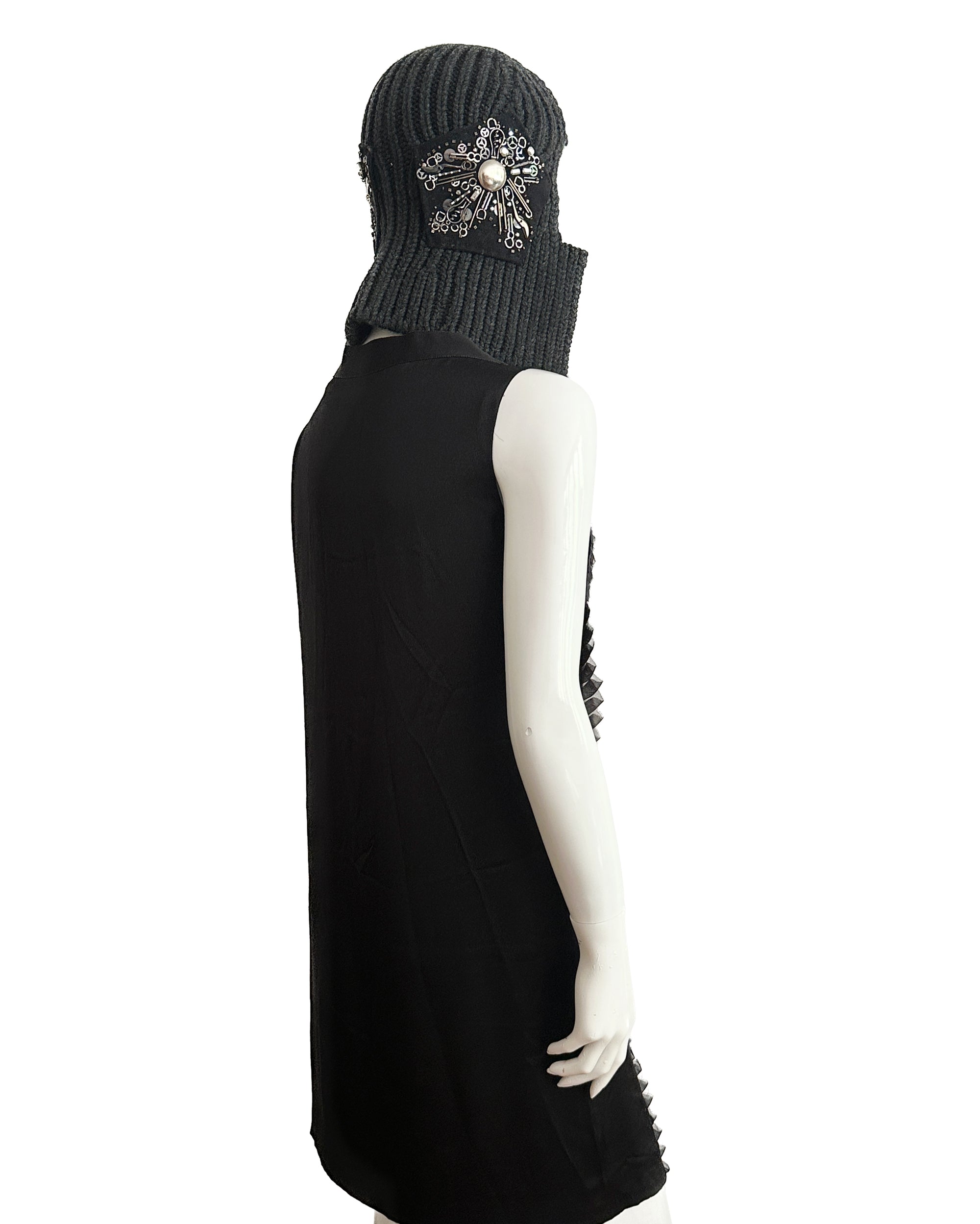 ALBERTA FERRETTI SS2006 Silk Appliqué Dress S