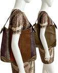 Multitone Leather & Fur Panel Shoulder Bag