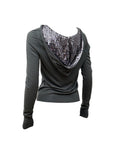Sequin Hooded Top S