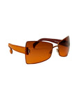 HISTORIE DE VOIR Orange Leather Sunglasses
