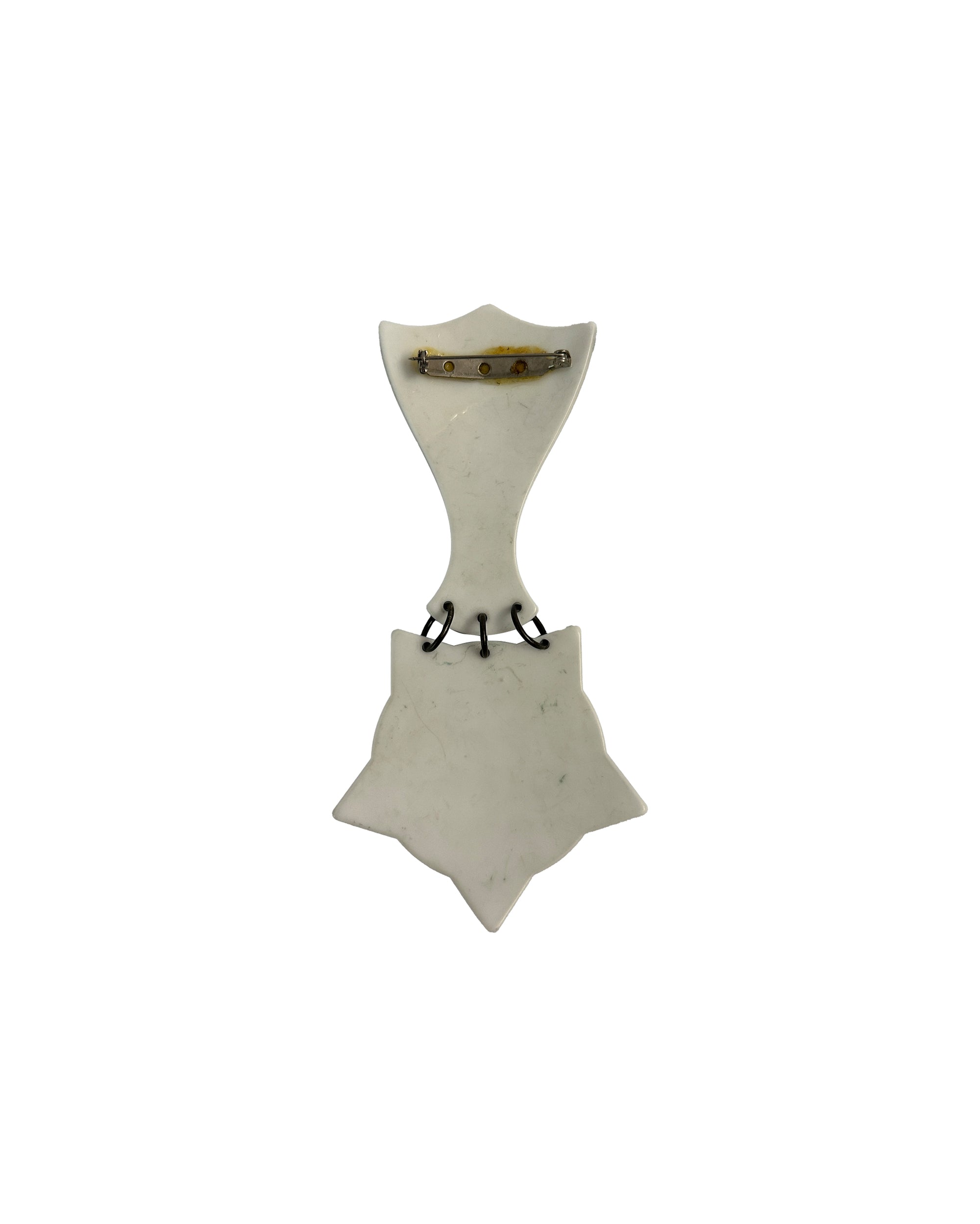 ANDREW MACKENZIE Black & White Badge Brooch