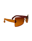 HISTORIE DE VOIR Orange Leather Sunglasses