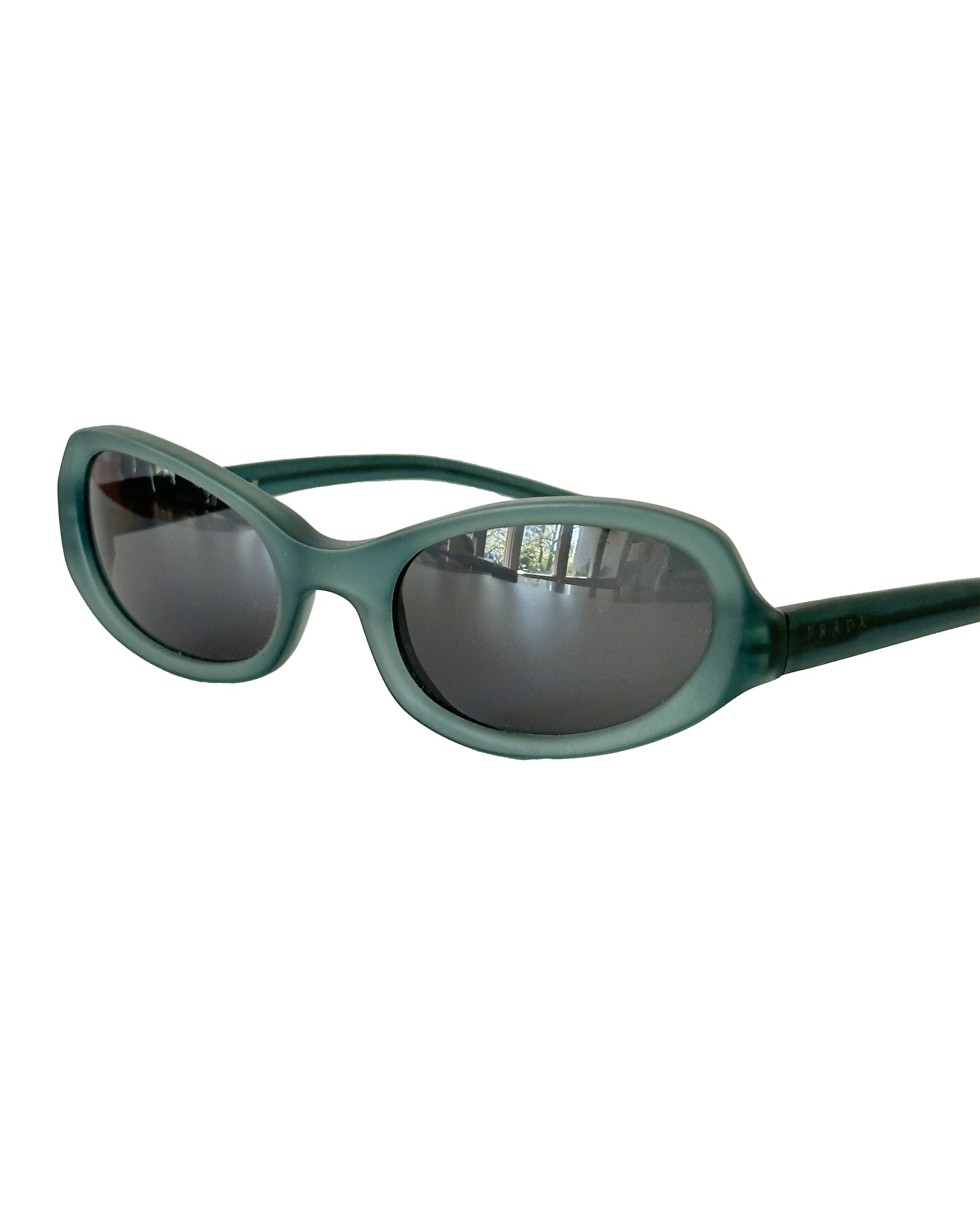 PRADA 1999 Frosted Dusty Jade Sunglasses