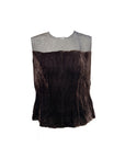 HIROKO KOSHINO Silk Courdroy Top M