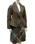 RITSUKO SHIRAHAMA Linen Cotton Sculpted Jacket M