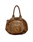 Number 8 Medium Fur Brown Shoulder Bag