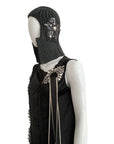 ALBERTA FERRETTI SS2006 Silk Appliqué Dress S