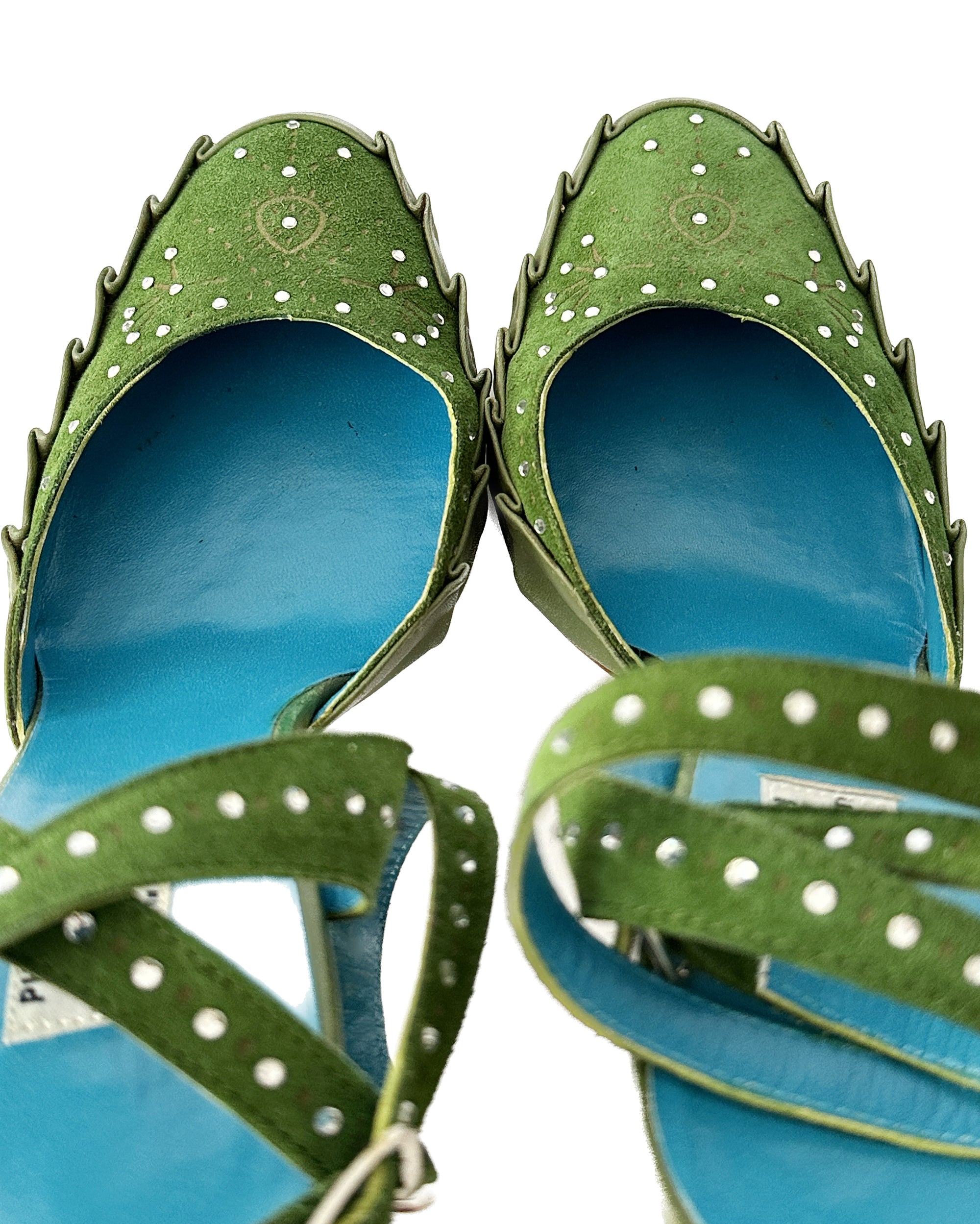 PHILOSOPHY DI ALBERTA FERRETTI Leather Crystals Heels 39