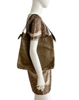Multitone Leather & Fur Panel Shoulder Bag