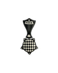ANDREW MACKENZIE Black & White Badge Brooch