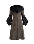 Wool & Mohair Sculptural Coat S