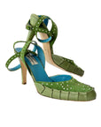 PHILOSOPHY DI ALBERTA FERRETTI Leather Crystals Heels 39