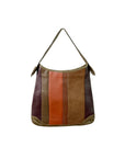 Multitone Leather & Fur Panel Shoulder Bag