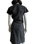 Asymmetric Checked Dress XS