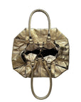 Reversible Origami Handbag in Distressed Metallic Leather