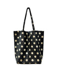 Polka Dot Suede Tote Bag