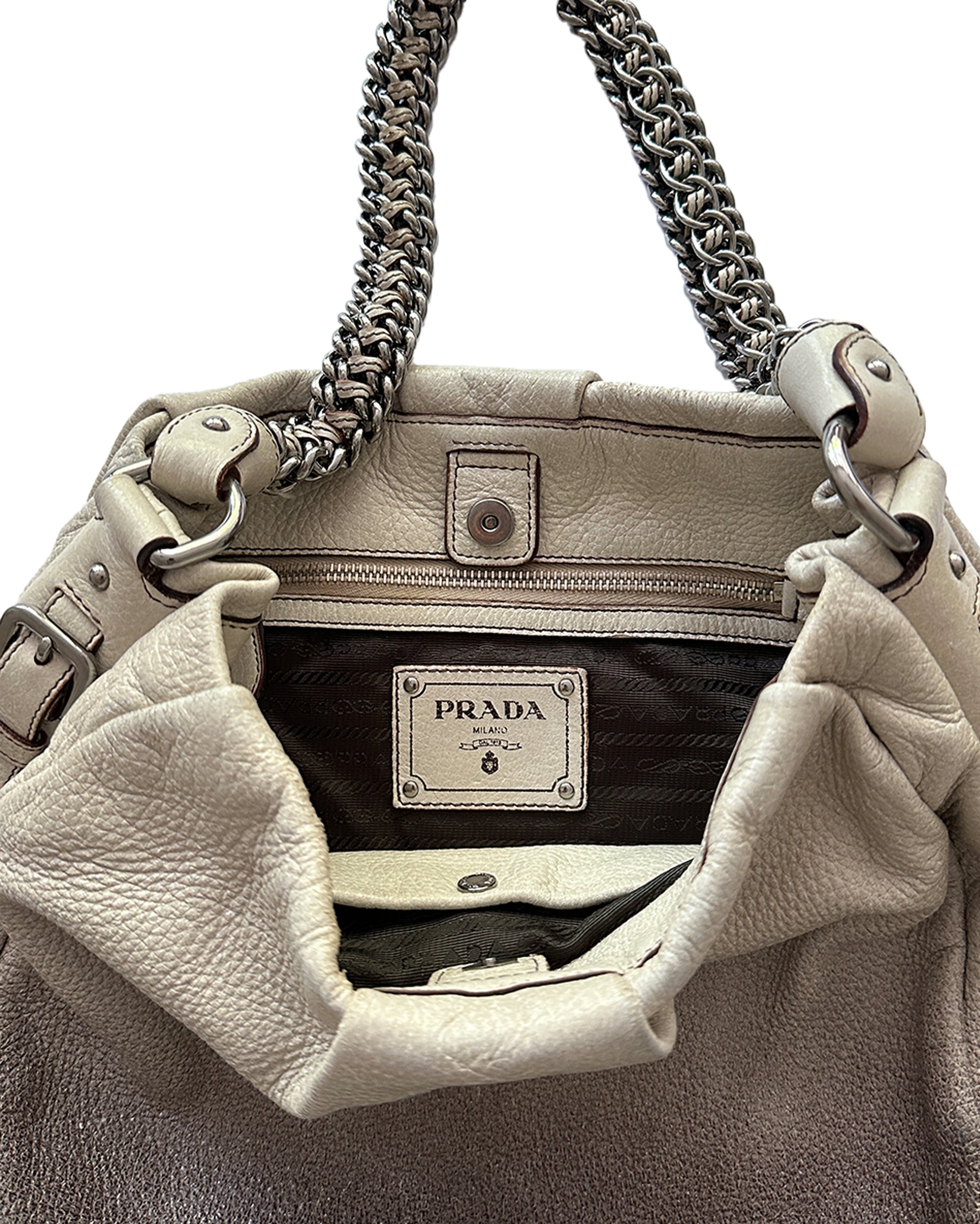 PRADA FW 2007 Leather Gradient Chain Bag
