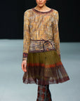YUKI TORII INTERNATIONAL Plaid Wool Skirt S/M