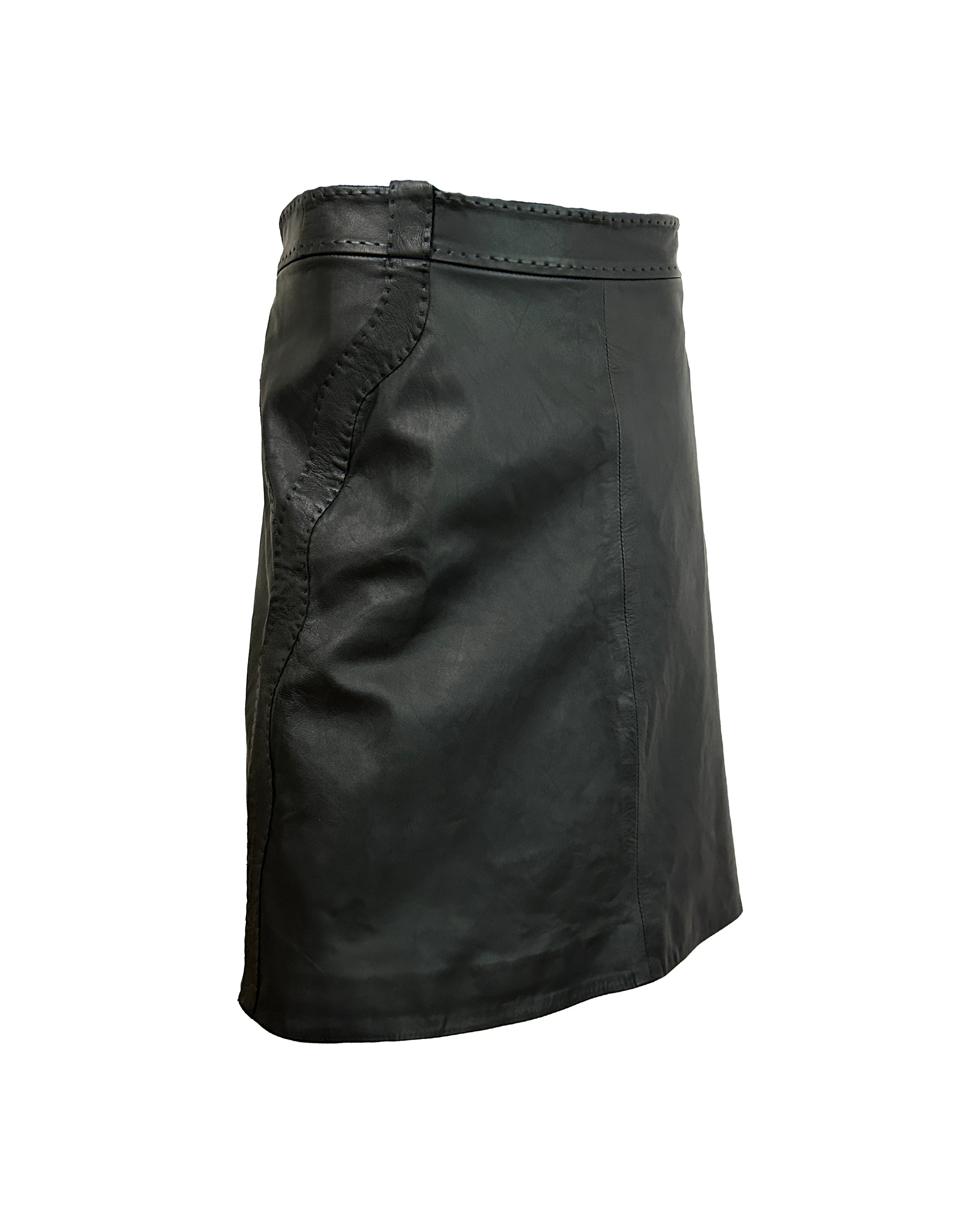 EMPORIO ARMANI Leather Skirt S/M – Archive Club