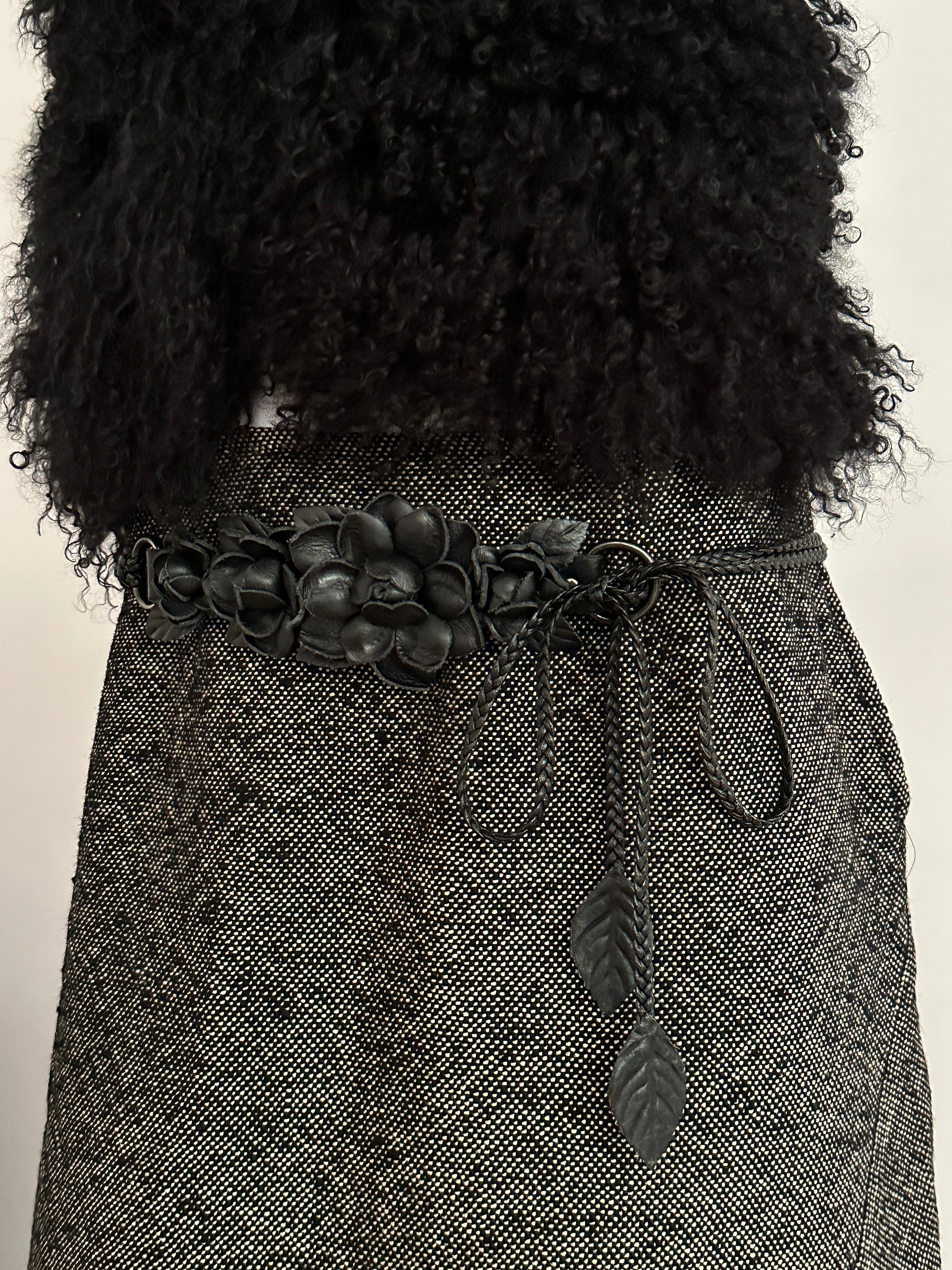 Leather flower belt/necklace