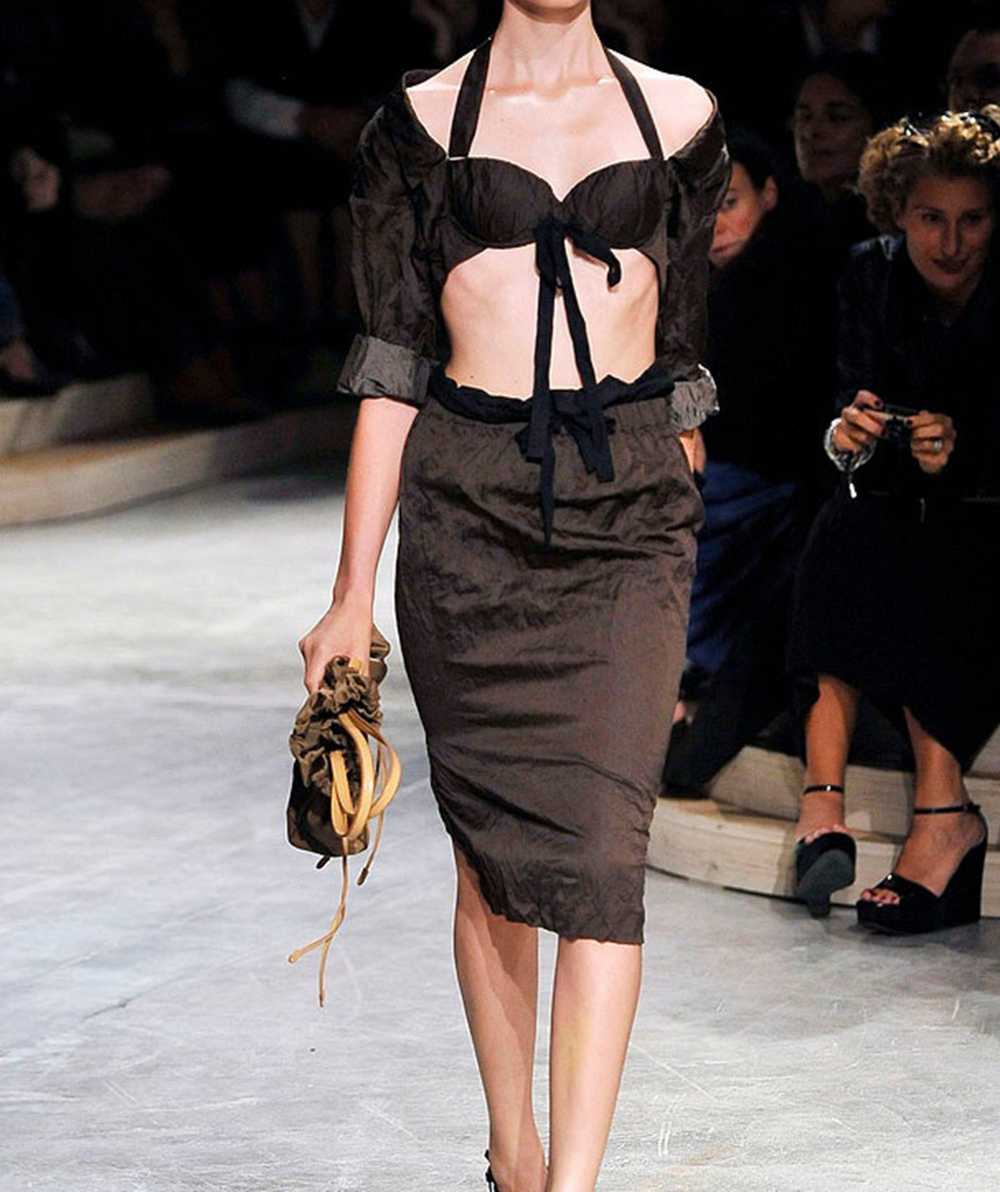 PRADA SS2009 Black Pencil Skirt S