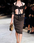 PRADA SS2009 Black Pencil Skirt S