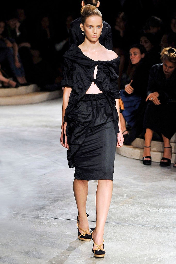 PRADA SS2009 Black Pencil Skirt S