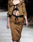 PRADA SS2009 Bronze Pencil Skirt XS