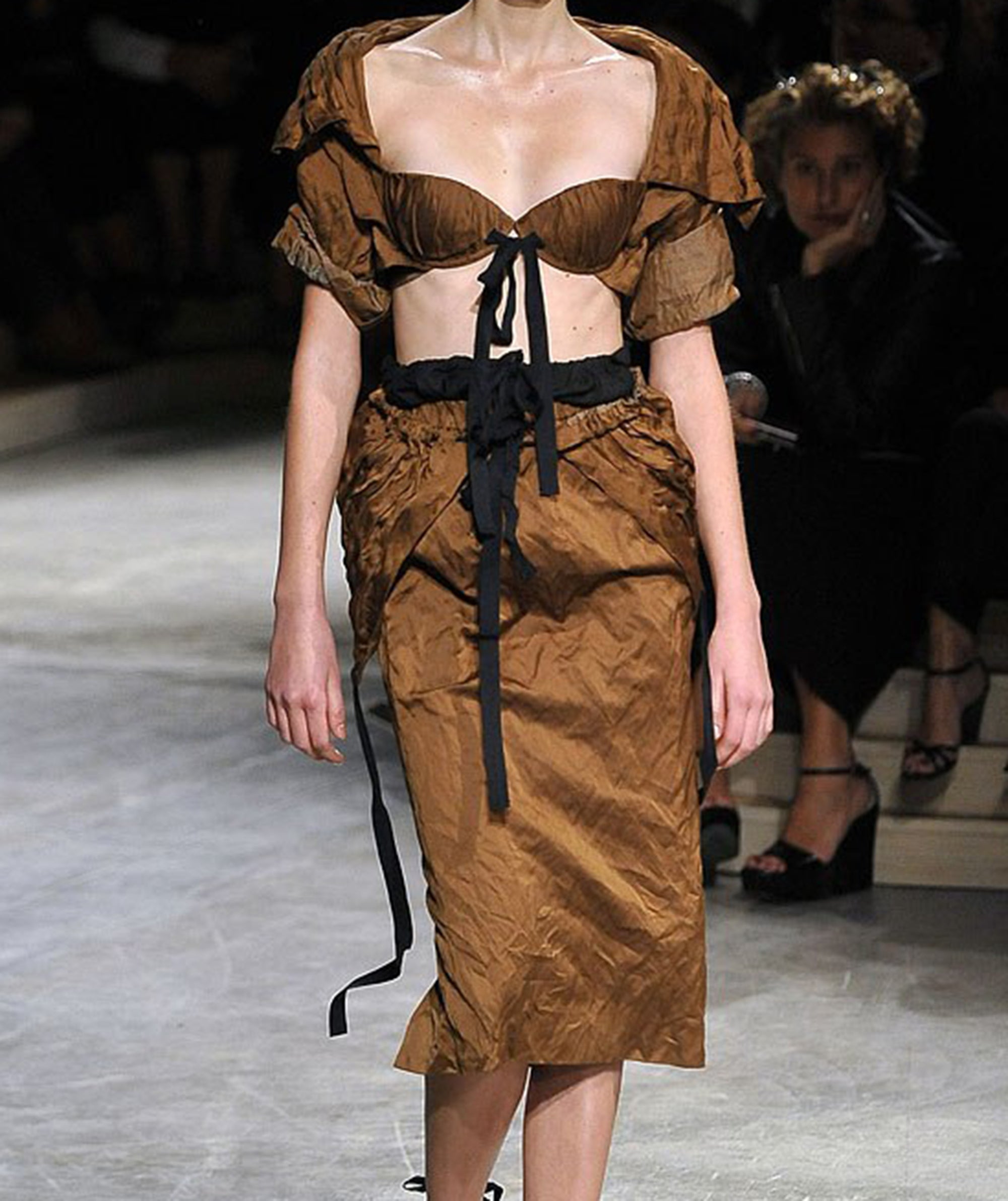 PRADA SS2009 Bronze Pencil Skirt XS