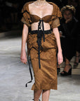 PRADA SS2009 Bronze Pencil Skirt XS