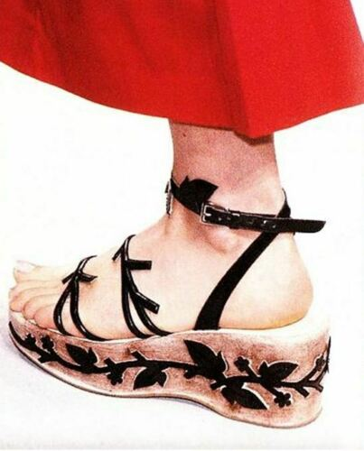 PRADA SS1997 Leaves Sandals 37