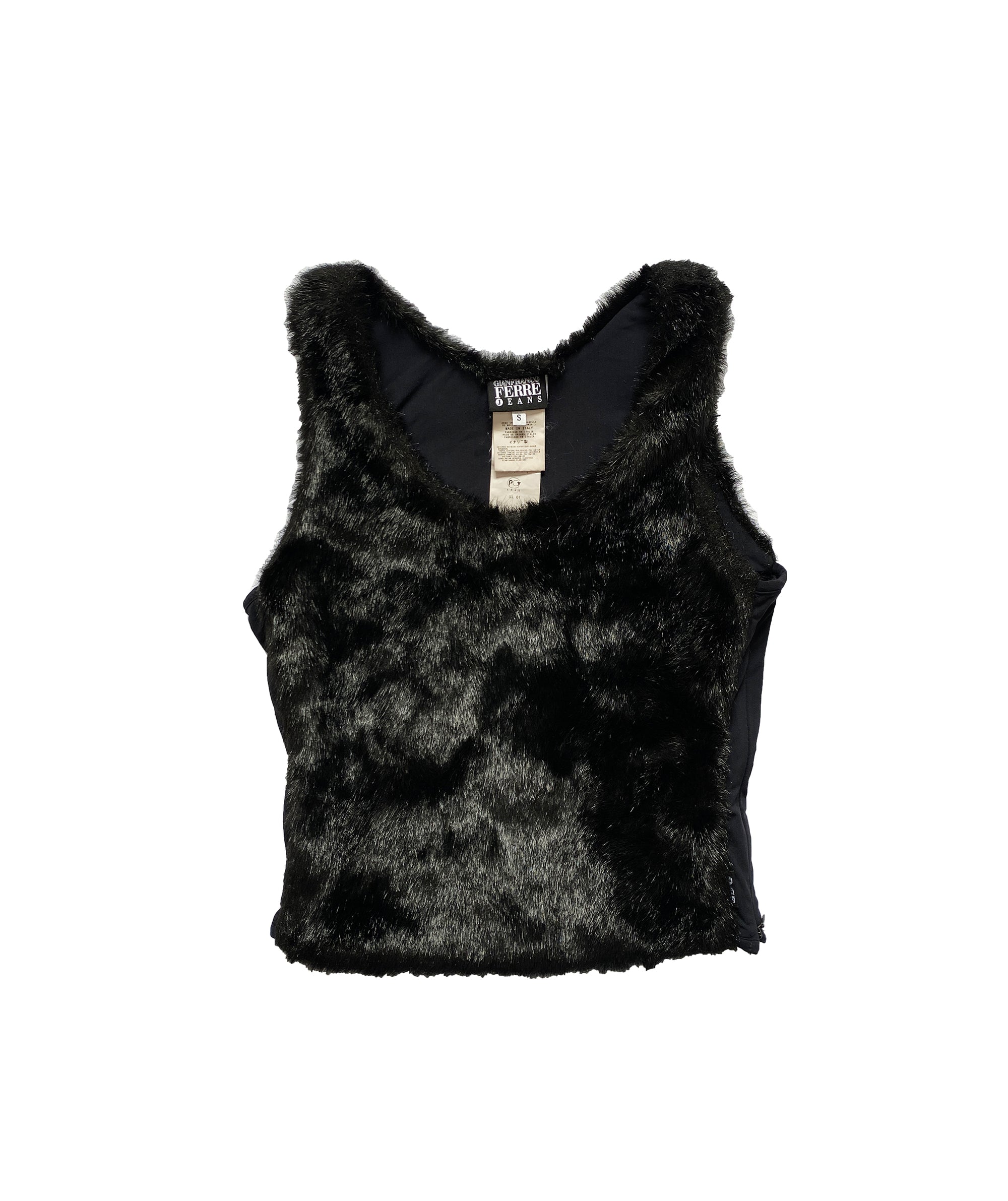 GIANFRANCO FERRE Faux Fur Top S