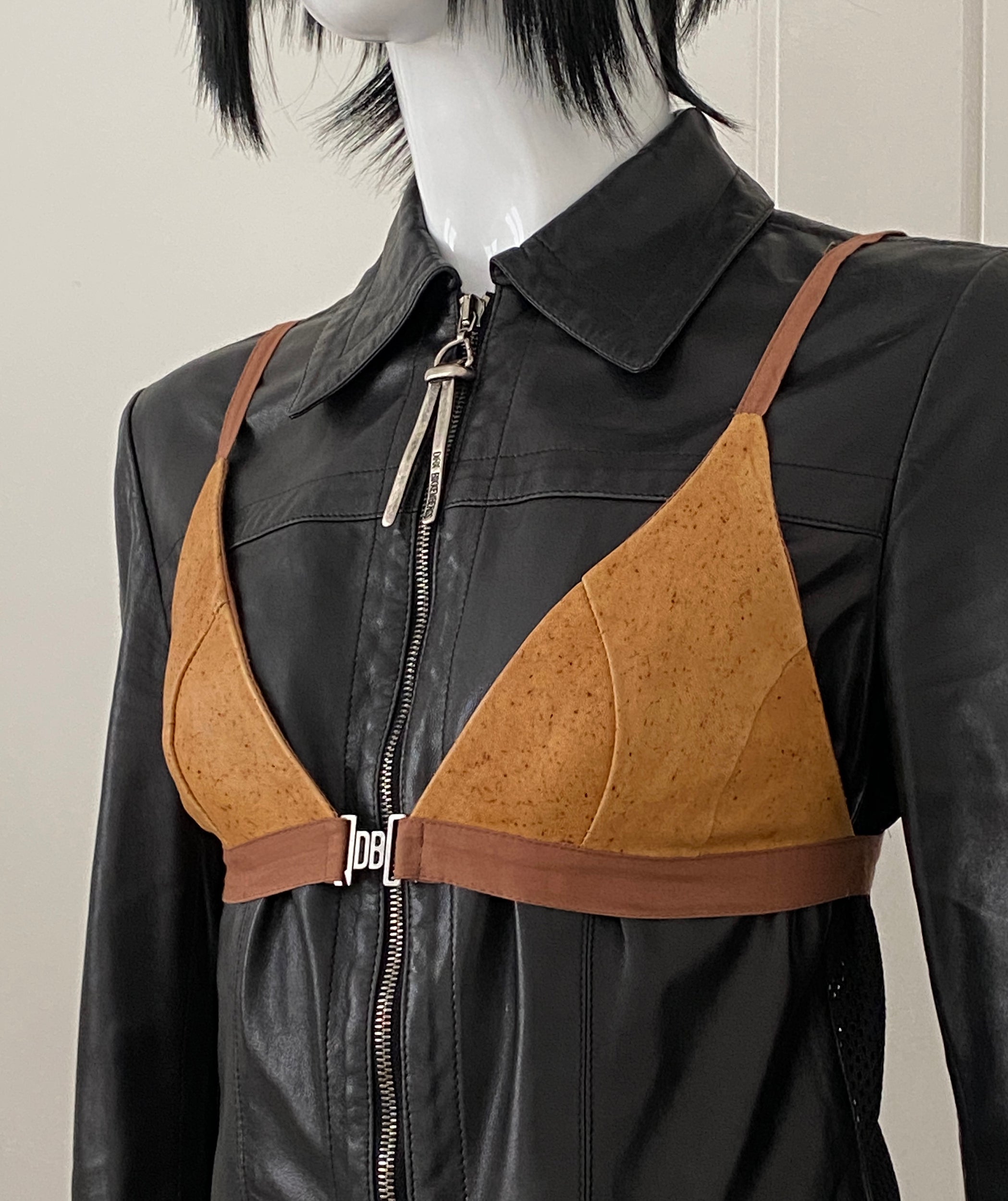 DIRK BIKKEMBERGS Leather Bra S Archive Club