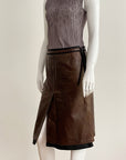 PRADA FW 1999 Leather Nylon Skirt S