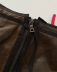 PRADA FW 1999 Leather Nylon Skirt S
