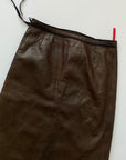 PRADA FW 1999 Leather Nylon Skirt S