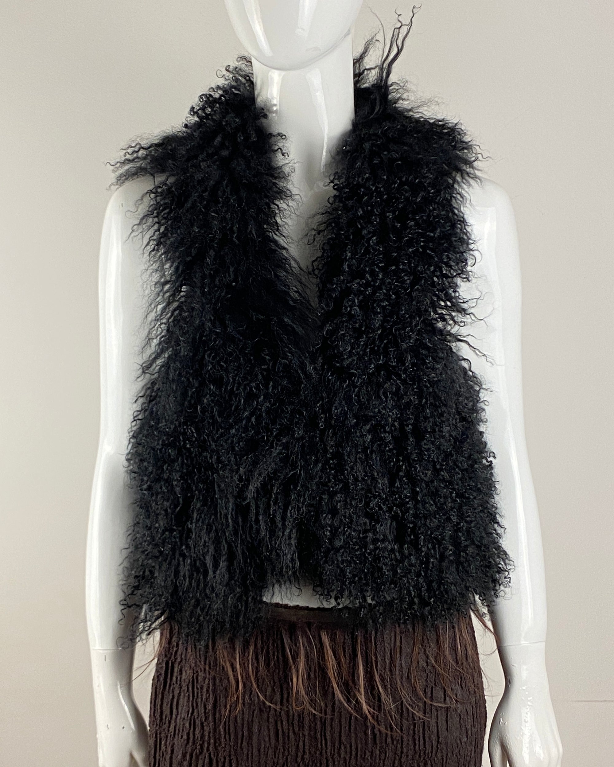 5351 POUR LES FEMMES Fur Corset Vest