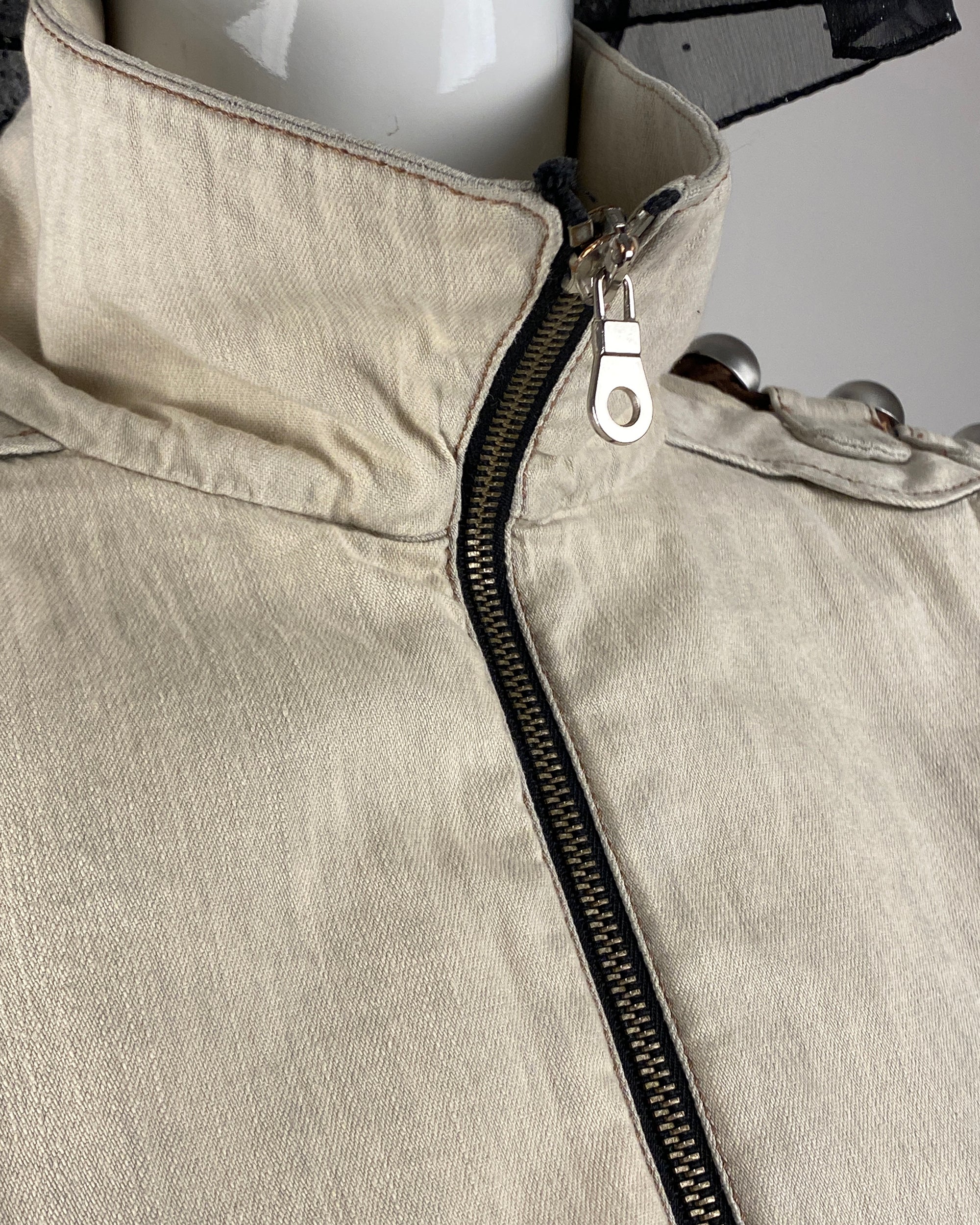 CHRISTIAN LACROIX Beige Denim Jacket M