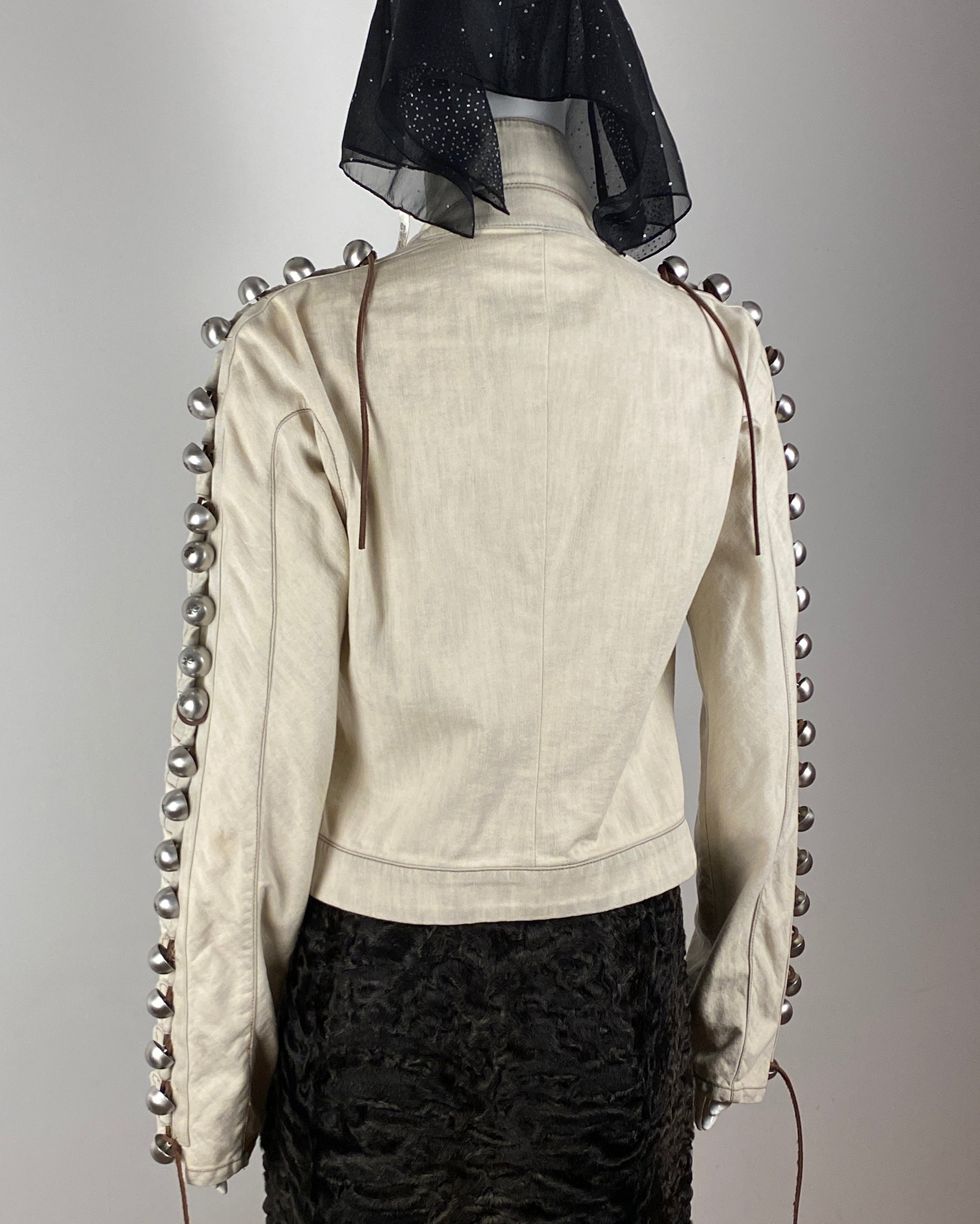 CHRISTIAN LACROIX Beige Denim Jacket M