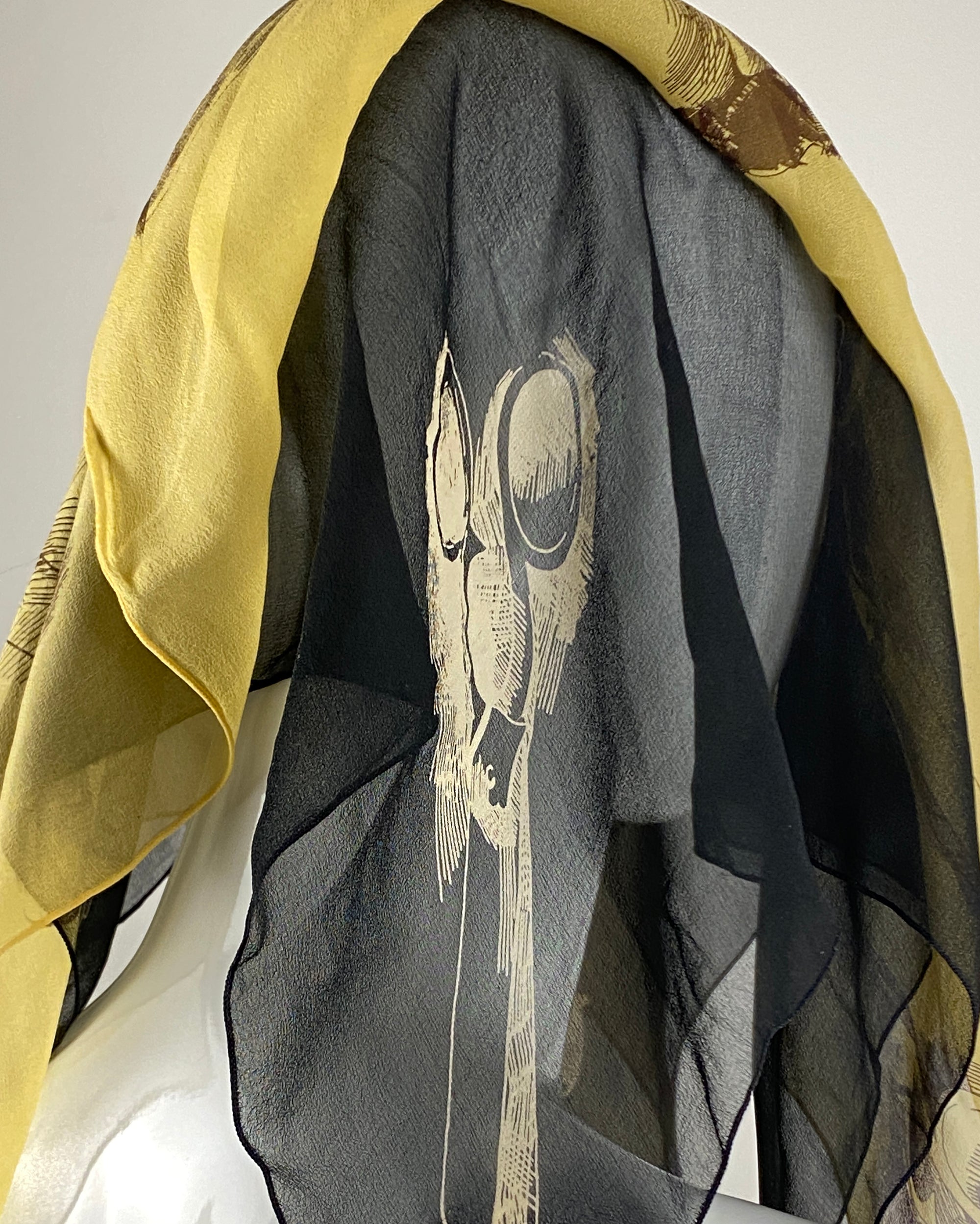 ISSEY MIYAKE Double-Layered Silk Scarf