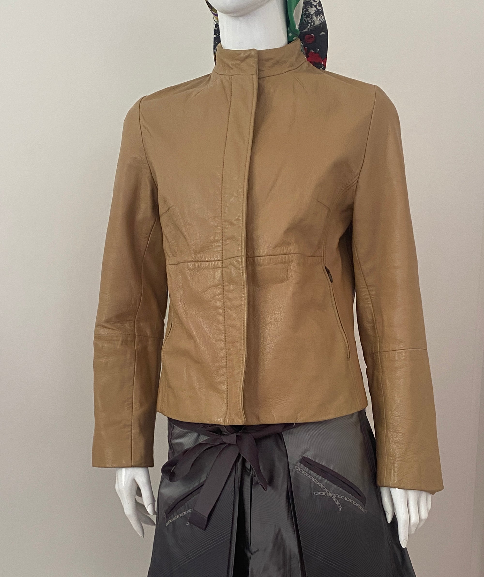 STEFANEL Mustard Leather Jacket S/M